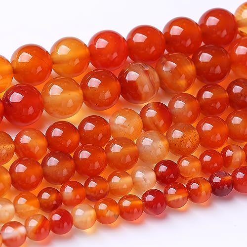 36 Stück 10 mm rote Achat-Steinperlen, Energieheilungsperlen für die Herstellung von DIY-Schmuck, Armbändern und Halsketten, für die Schmuckherstellung, 38,1 cm von generic