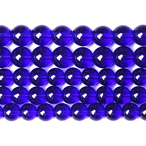 4 mm, 90 Stück lapisblaue Glassteinperlen zur Schmuckherstellung, runde, lose Abstandshalter, Kristallperlen, DIY-Armband, Halskettenzubehör (Lapisblaues Glas, 4 mm) von generic