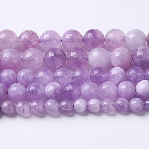 4 mm, 90 Stück natürliche Lavendel-Amethyst-Perlen, rund, loser Edelstein, Kristall, Energie, Heilkraft, Steinperlen, 38,1 cm (Lavendel-Amethyst, 4 mm) von generic