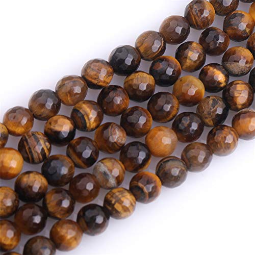 4 mm gelbes Tigerauge, Edelstein, rund, facettiert, lose Perlen für Schmuckherstellung, DIY, handgefertigtes Bastelzubehör, 38,1 cm 4 mm gelbes Tigerauge, Edelstein, rund, facettiert, lose Perlen für Schmuckherstellung, DIY, handgefertigtes Bastelzubehör, 38,1 cm von generic