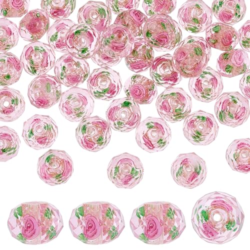 45 Stück 11–12 mm Goldsand-Lampwork-Perlen, Glas, handgefertigt, rund, lose Perlen für die Rosenkranzherstellung, Schmuckherstellung, Basteln mit 2 mm Loch – Gloden Pink 45 Stück 11–12 mm Goldsand-Lampwork-Perlen, Glas, handgefertigt, rund, lose Perlen für die Rosenkranzherstellung, Schmuckherstellung, Basteln mit 2 mm Loch – Gloden Pink von generic