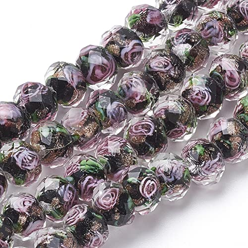 45 Stück 9–12 mm Goldsand-Lampwork-Perlen, Glas, handgefertigt, rund, lose Perlen für die Rosenkranzherstellung, Schmuckherstellung, Basteln mit 2 mm Loch – Schwarz 45 Stück 9–12 mm Goldsand-Lampwork-Perlen, Glas, handgefertigt, rund, lose Perlen für die Rosenkranzherstellung, Schmuckherstellung, Basteln mit 2 mm Loch – Schwarz von generic