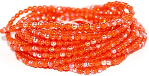 480 stk Runde gepresste Glasperlen gepriesen Transparent Orange Ab Böhmische Glasperlen, PRE19001-90020 AB von generic