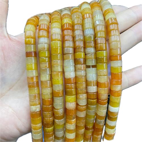 5 x 8 mm natürlicher grüner Aventurin, flache, runde Abakus-Radscheiben-Abstandshalterperlen zur Armbandherstellung – kleine Steinperlen – (Farbe: roter Aventurin/Größe: 5 x 8 mm) von generic