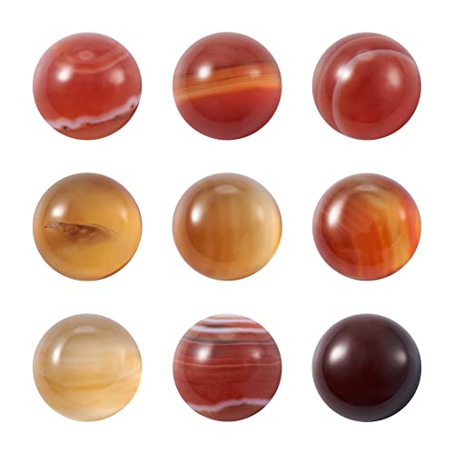50 Stück natürliche Achat-Cabochons, bunte Steine, halbrunde Perlen, 10 mm, flache Rückseite, Edelstein, Chakra-Heilkristall, Kuppelabdeckung, Cabs zur Schmuckherstellung von generic