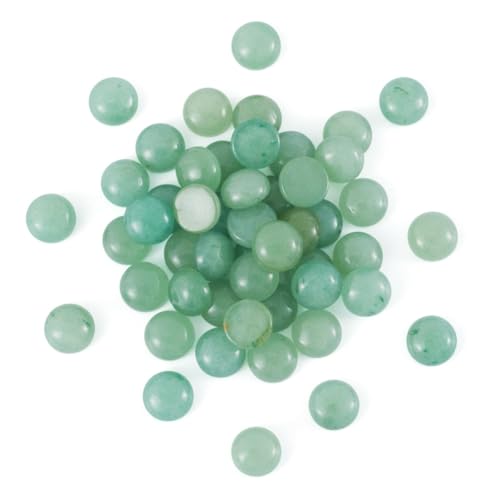 50 Stück natürlicher grüner Aventurin-Cabochon, halbrunde Perlen, 8 mm, winzige flache Rückseite, Edelstein, Chakra-Heilkristall, Abdeckungen für die Schmuckherstellung 50 Stück natürlicher grüner Aventurin-Cabochon, halbrunde Perlen, 8 mm, winzige flache Rückseite, Edelstein, Chakra-Heilkristall, Abdeckungen für die Schmuckherstellung von generic
