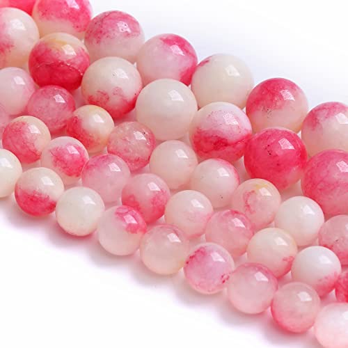 6 mm, 60 Stück, rosa Turmalin-Jade-Steinperlen für die Schmuckherstellung, DIY, 38,1 cm 6 mm, 60 Stück, rosa Turmalin-Jade-Steinperlen für die Schmuckherstellung, DIY, 38,1 cm von generic