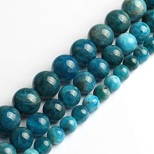 6 mm blaue Apatit-Steinperlen, runde lose Perlen, Natursteinperlen zur Schmuckherstellung 6 mm blaue Apatit-Steinperlen, runde lose Perlen, Natursteinperlen zur Schmuckherstellung von generic
