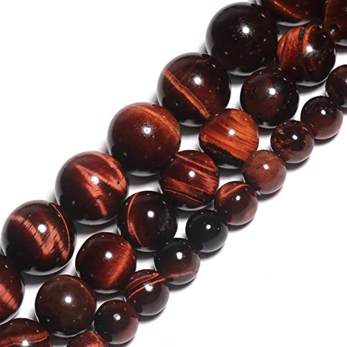 6 mm roter Tigerauge-Edelstein, runde lose Perlen, Natursteinperlen zur Schmuckherstellung 6 mm roter Tigerauge-Edelstein, runde lose Perlen, Natursteinperlen zur Schmuckherstellung von generic
