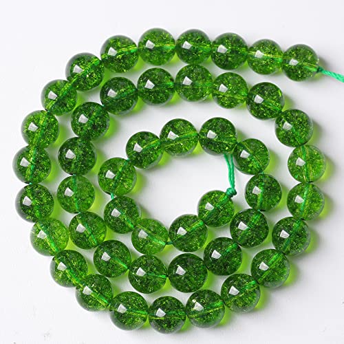 60 Stück 6 mm Perlen, grüner Bergkristall, Edelstein, Energiekristall, Heilung, Schmuckherstellung, Natursteinperlen, DIY (grüner Kristall, 6 mm) von generic