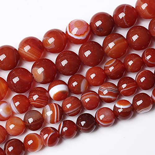 60 Stück 6 mm natürliche rot gestreifte Achatperlen für die Schmuckherstellung, DIY-Armband, Halskette, 38,1 cm 60 Stück 6 mm natürliche rot gestreifte Achatperlen für die Schmuckherstellung, DIY-Armband, Halskette, 38,1 cm von generic