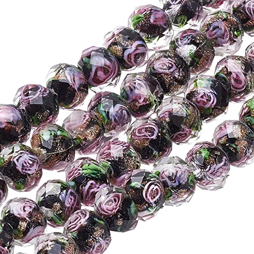 60 Stück 8–10 mm Goldsand-Lampwork-Perlen, Glas, handgefertigt, rund, lose Perlen für die Rosenkranzherstellung, Schmuckherstellung, Basteln mit 2 mm Loch – Schwarz 60 Stück 8–10 mm Goldsand-Lampwork-Perlen, Glas, handgefertigt, rund, lose Perlen für die Rosenkranzherstellung, Schmuckherstellung, Basteln mit 2 mm Loch – Schwarz von generic