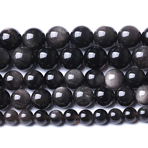 6MM 60PCS Natürliche Stein Silber Obsidian Lose Perlen für Schmuck Machen DIY Armband 6MM 60PCS Natürliche Stein Silber Obsidian Lose Perlen für Schmuck Machen DIY Armband von generic