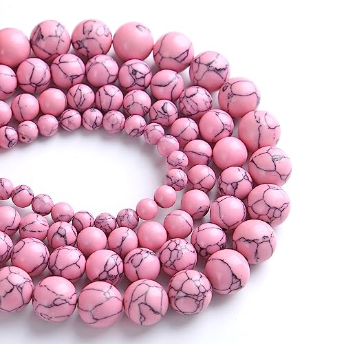 6MM 60PCS Rosa Türkis Spacer Lose Perlen für Schmuck Machen DIY Armband Halskette von generic