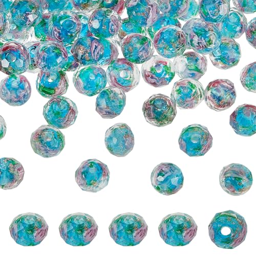 70 Stück 6–8 mm Goldsand-Lampwork-Perlen, Glas, handgefertigt, rund, lose Perlen für die Rosenkranzherstellung, Schmuckherstellung, Basteln mit 2 mm Loch – Dodger Blue 70 Stück 6–8 mm Goldsand-Lampwork-Perlen, Glas, handgefertigt, rund, lose Perlen für die Rosenkranzherstellung, Schmuckherstellung, Basteln mit 2 mm Loch – Dodger Blue von generic