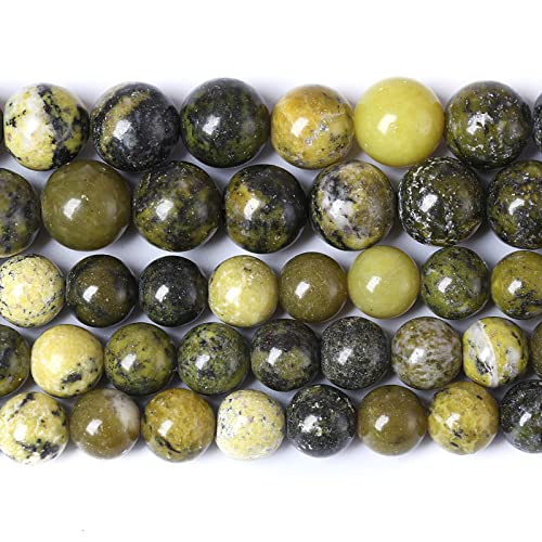 8 mm, 45 Stück, Naturstein, gelb, türkis, lose Perlen für die Schmuckherstellung, DIY-Armband (1123, ki) von generic
