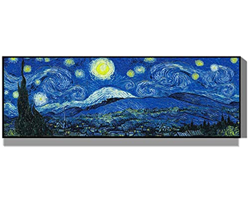 Abstrakte Berühmte Van Gogh Starry Night Leinwand Ölgemälde Wandkunst Poster und Drucke für Wohnzimmer Home Wandbild Dekoration Ungerahmt-40x120cm von generic