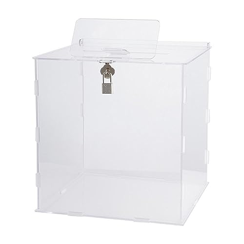 Acryl-Hochzeitskartenbox mit Schloss, Geldetui für Geburtstagsparty, Babyparty, Kartenbox, Briefumschlagboxen Empfang, transparente Acryl-Hochzeitskartenbox mit Schloss, Geldetui für Geburtstagsparty, Babyparty, Kartenbox, Briefumschlagboxen Empfang, transparente von generic
