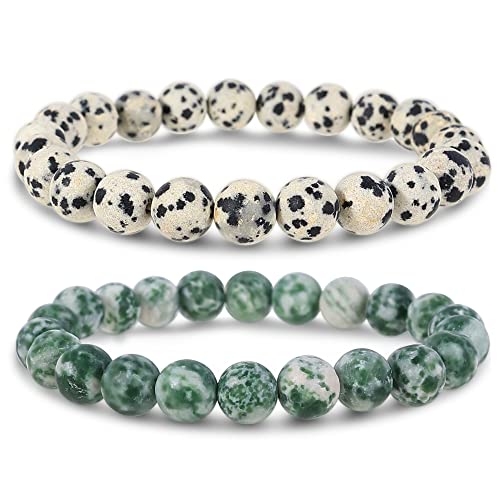 Armband aus natürlichen Edelsteinen und Halbedelsteinen mit Heilkristallen, dehnbar, runde Perlen, verstärkt positive Energie Armband aus natürlichen Edelsteinen und Halbedelsteinen mit Heilkristallen, dehnbar, runde Perlen, verstärkt positive Energie von generic