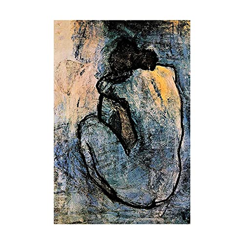 Berühmte Malerei Blau Nude Von Pablo Picasso Leinwand Malerei Poster und Drucke Wandkunst Bilder für Wohnzimmer Dekor Ungerahmt-50X70cm Berühmte Malerei Blau Nude Von Pablo Picasso Leinwand Malerei Poster und Drucke Wandkunst Bilder für Wohnzimmer Dekor Ungerahmt-50X70cm von generic