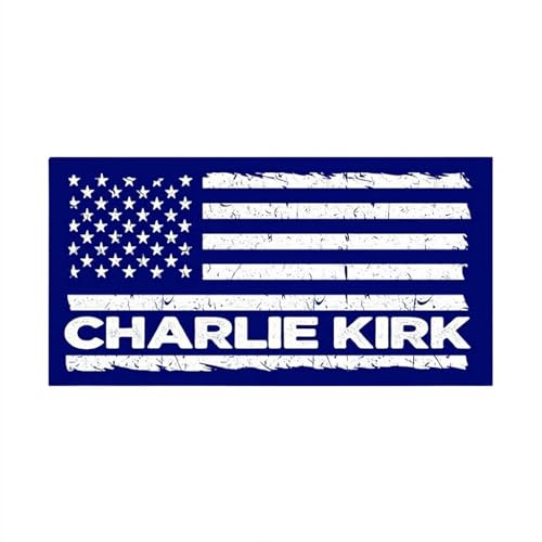 Charlie Kirk Bumper Sticker, Freedom Is Worth Fighting True Hero Car Bumper Stickers Decals Decor, Justice for Charlie Silenced But Not Forgotten Tribute Decal for Car Truck Window (Blue B 1pcs) von generic
