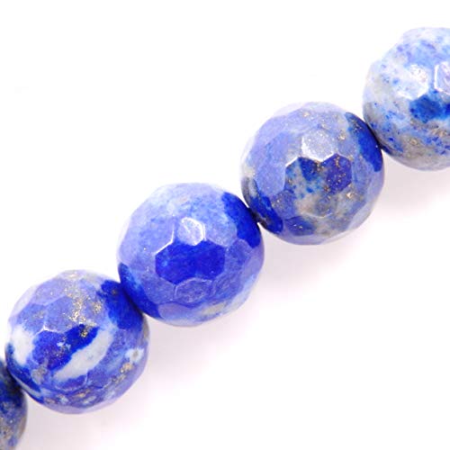 Facettierte Perlen aus natürlichem Edelstein zur Schmuckherstellung, Verkauf pro Beutel, 5 Stränge im Inneren (natürlicher Lapislazuli, 6 mm) von generic