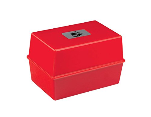 HamaLa Office Karteikasten, Kapazität 250 Karten, 203 x 127 mm, Rot von generic