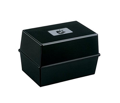HamaLa Office Karteikasten, Kapazität 250 Karten, 203 x 127 mm, Schwarz von generic