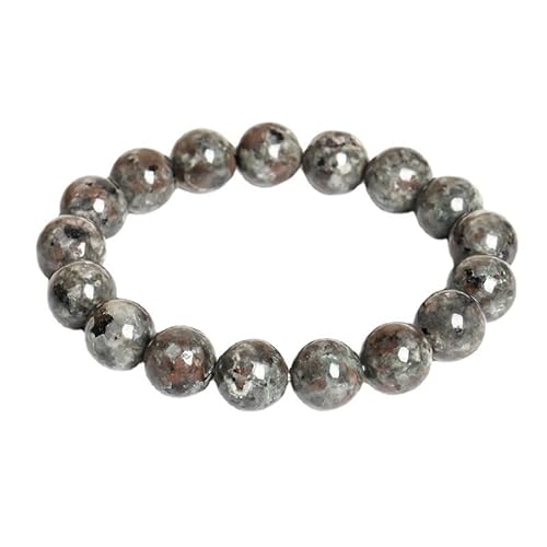 Handgefertigtes Stretch-Armband aus Edelsteinen, 8 mm, runde Perlen, 17,8 cm, Unisex (natürlicher Flammen-Yooperlit-Stein) von generic
