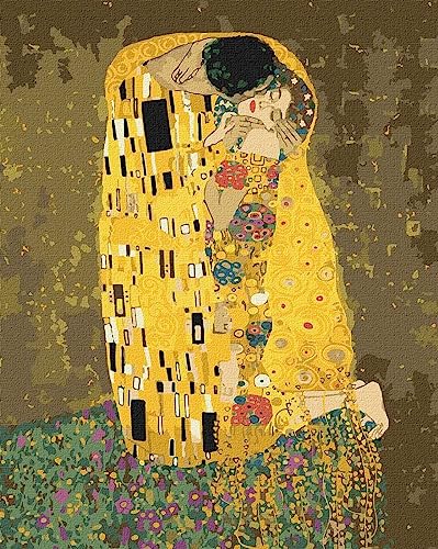 IDEYKA Malen nach Zahlen Der Kuss 2. Gustav Klimt 40x50 Menschen auf dem Bild mit Holzrahmen IDEYKA Malen nach Zahlen Der Kuss 2. Gustav Klimt 40x50 Menschen auf dem Bild mit Holzrahmen von generic