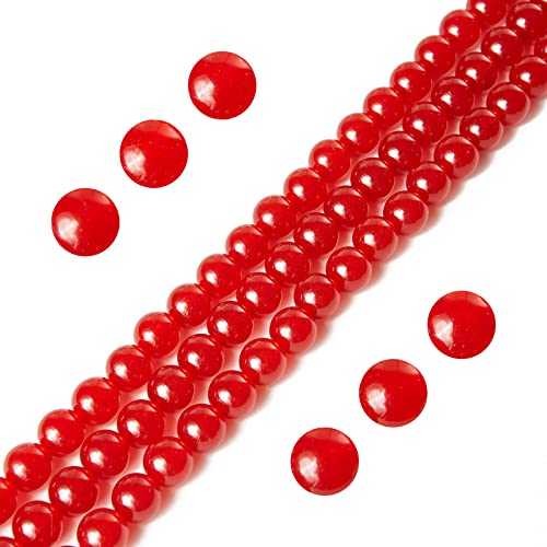 Karneol-Perlen, natürlicher Edelstein, rund, lose Perlen, 8 mm, für die Schmuckherstellung, 100 Stück von generic