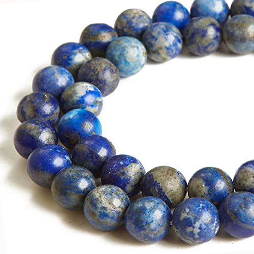 Lapislazuli-Perlen, 6 mm, natürliche Edelsteinperlen, runde lose Perlen zum Basteln und zur Schmuckherstellung, 100 Stück Lapislazuli-Perlen, 6 mm, natürliche Edelsteinperlen, runde lose Perlen zum Basteln und zur Schmuckherstellung, 100 Stück von generic