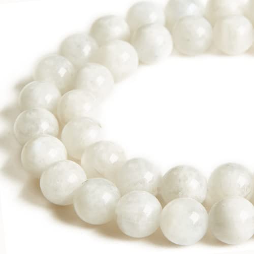 Mondsteinperlen, 8 mm, natürliche Edelsteinperlen, runde lose Perlen zum Basteln und zur Schmuckherstellung, 100 Stück Mondsteinperlen, 8 mm, natürliche Edelsteinperlen, runde lose Perlen zum Basteln und zur Schmuckherstellung, 100 Stück von generic