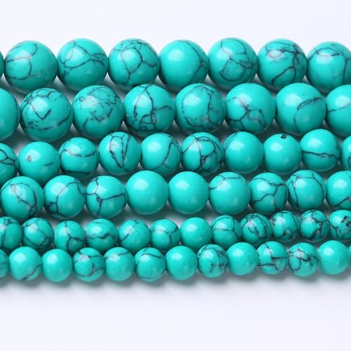 Natürliche Türkisstein-Perlen, rund, für Schmuckherstellung, DIY-Armband, Halskette, 45 Stück, 8 mm Natürliche Türkisstein-Perlen, rund, für Schmuckherstellung, DIY-Armband, Halskette, 45 Stück, 8 mm von generic