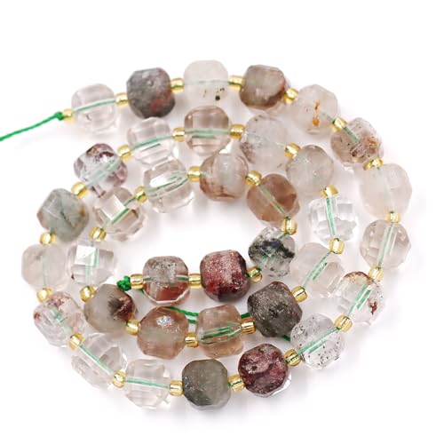 Natürliche facettierte Steinperlen zur Schmuckherstellung, verkauft pro Beutel, 5 Stränge im Würfel, Phantomquarz, 8 mm Natürliche facettierte Steinperlen zur Schmuckherstellung, verkauft pro Beutel, 5 Stränge im Würfel, Phantomquarz, 8 mm von generic