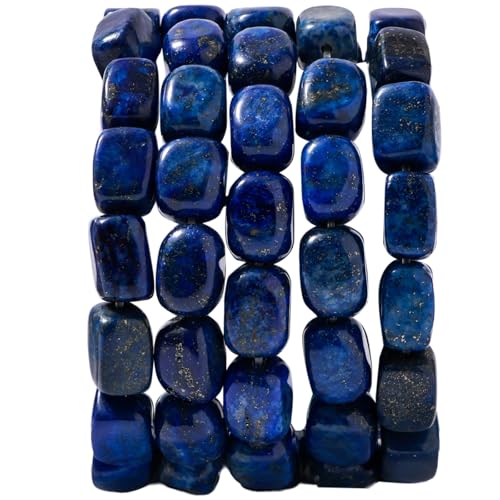 Natürliche große Lapislazuli-Würfelsteinperlen, 8 x 11 MM, 38 cm/Strang, loser Halbedelstein zur Herstellung von Armbändern und Halsketten von generic