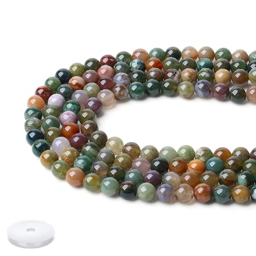 Natürliche indische Achatperlen, 100 Stück, 8 mm, Kristallperlen, lose, bunte, runde Steinperlen für die Herstellung von Armbändern, Halsketten und Ohrringen Natürliche indische Achatperlen, 100 Stück, 8 mm, Kristallperlen, lose, bunte, runde Steinperlen für die Herstellung von Armbändern, Halsketten und Ohrringen von generic
