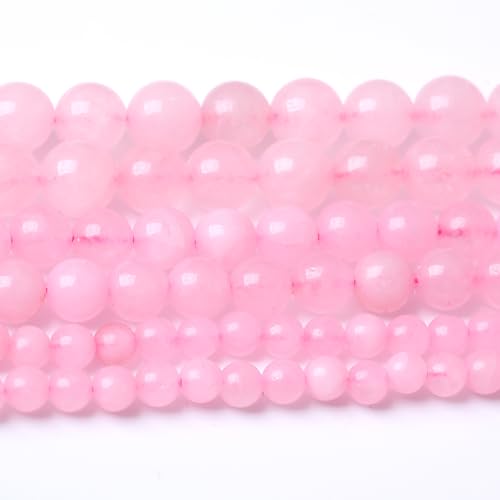 Natürliche rosa Kristallperlen, Edelstein, rund, Kristall, Energiestein, Schmuckherstellung, 1 Strang, 38,1 cm, 6 mm, 60 Stück von generic