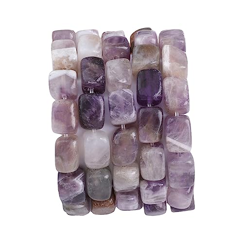 Natürlicher Amethyst-Quaderstein, lose Halbedelsteinperlen zur Schmuckherstellung, 8 mm x 12 mm, 38 cm/Strang von generic