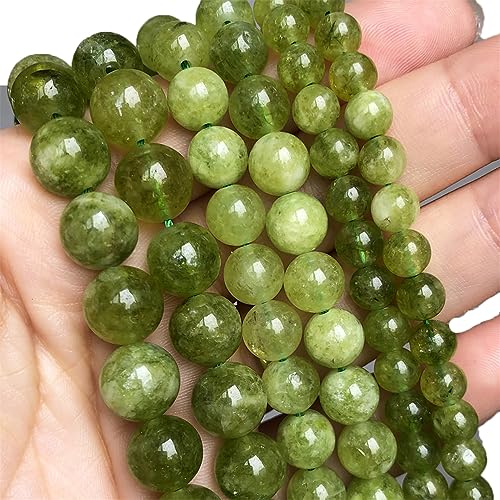Naturstein-Bedas für die Schmuckherstellung, lose Abstandshalter, rund, DIY-Halskette, Armband, Peridot, Jade, 6 mm, 61 Stück Naturstein-Bedas für die Schmuckherstellung, lose Abstandshalter, rund, DIY-Halskette, Armband, Peridot, Jade, 6 mm, 61 Stück von generic