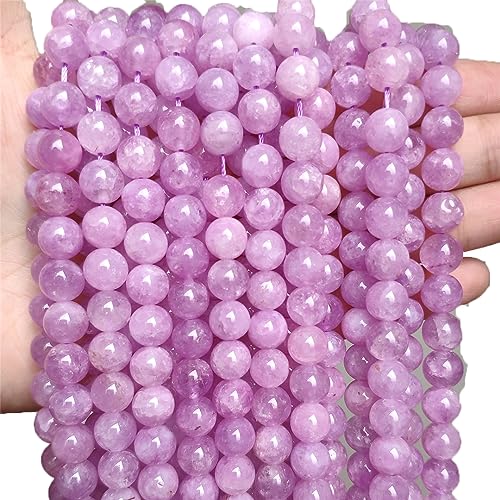 Naturstein-Bedas für die Schmuckherstellung, lose Abstandshalter, rund, DIY-Halskette, Armband, violetter Angelit, 10 mm, 36 Stück Naturstein-Bedas für die Schmuckherstellung, lose Abstandshalter, rund, DIY-Halskette, Armband, violetter Angelit, 10 mm, 36 Stück von generic