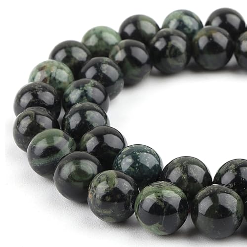 Naturstein-Edelstein zur Schmuckherstellung – Kristallperlen für Armbänder, 6 mm runde Perlen zum Basteln (58–62 Stück, 6 mm, Kambaba-Jaspis) von generic