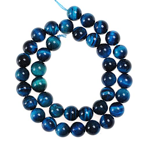 Natursteinperlen, 10 mm, himmelblauer Tigerauge-Edelstein, runde lose Perlen, Kristall-Energiestein, Heilkraft für die Schmuckherstellung, DIY, 1 Strang, 38,1 cm Natursteinperlen, 10 mm, himmelblauer Tigerauge-Edelstein, runde lose Perlen, Kristall-Energiestein, Heilkraft für die Schmuckherstellung, DIY, 1 Strang, 38,1 cm von generic