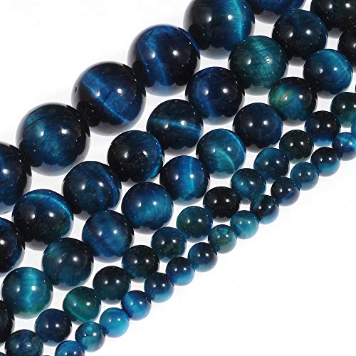 Natursteinperlen, 12 mm, himmelblauer Tigerauge-Edelstein, runde lose Perlen, Kristall-Energiestein, Heilkraft für die Schmuckherstellung, DIY, 1 Strang, 38,1 cm Natursteinperlen, 12 mm, himmelblauer Tigerauge-Edelstein, runde lose Perlen, Kristall-Energiestein, Heilkraft für die Schmuckherstellung, DIY, 1 Strang, 38,1 cm von generic