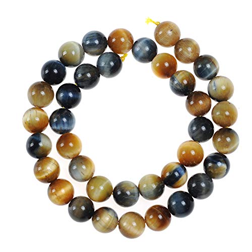 Natursteinperlen, 4 mm, Traumspitze, ausgefallener Tigerauge-Edelstein, runde lose Perlen, Kristallenergie für die Schmuckherstellung, DIY, 1 Strang, 38,1 cm von generic