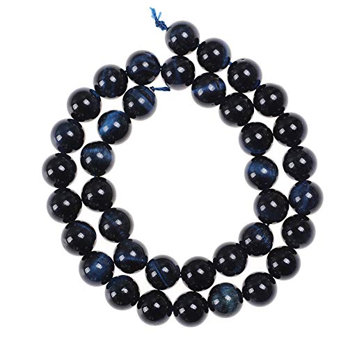 Natursteinperlen, 4 mm, tiefblauer Tigerauge-Edelstein, runde lose Perlen, Kristall-Energiestein, Heilkraft für die Schmuckherstellung, DIY, 1 Strang, 38,1 cm Natursteinperlen, 4 mm, tiefblauer Tigerauge-Edelstein, runde lose Perlen, Kristall-Energiestein, Heilkraft für die Schmuckherstellung, DIY, 1 Strang, 38,1 cm von generic