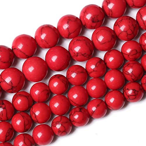 Natursteinperlen, 8 mm, rot-türkis, Edelstein, rund, lose Perlen für die Schmuckherstellung, Kristall-Energiestein, Heilkraft, DIY-Armbänder, 45 Stück Natursteinperlen, 8 mm, rot-türkis, Edelstein, rund, lose Perlen für die Schmuckherstellung, Kristall-Energiestein, Heilkraft, DIY-Armbänder, 45 Stück von generic