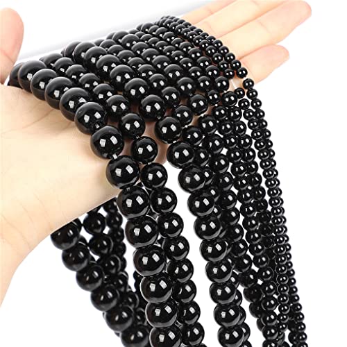Natursteinperlen, bunte Tigerauge-Achate, runde lose Abstandsperlen für die Schmuckherstellung, DIY-Armband, schwarzer Stein, 8 mm, 44–46 Stück Natursteinperlen, bunte Tigerauge-Achate, runde lose Abstandsperlen für die Schmuckherstellung, DIY-Armband, schwarzer Stein, 8 mm, 44–46 Stück von generic