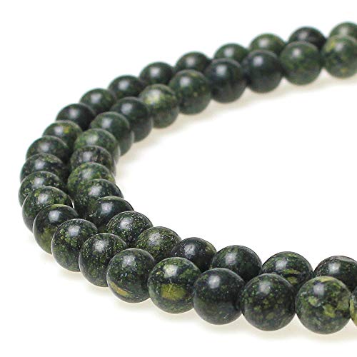Natursteinperlen, grüne Spitze, Jade, runde lose Perlen für die Schmuckherstellung, DIY-Armband, Halskette (4 mm) von generic