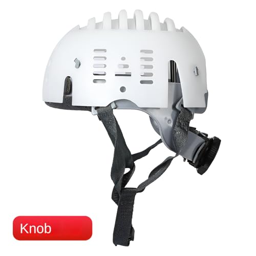 PE-Helm für Fursuit-Kopfbasis – Dual-Fit-System (Snap-In und Drehknopf) – Universalweiß – Schlagfestigkeit und atmungsaktives Design von generic